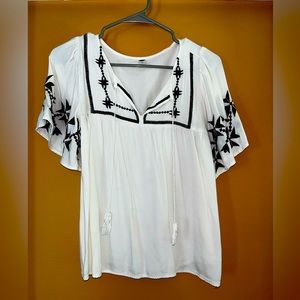 Boho white blouse